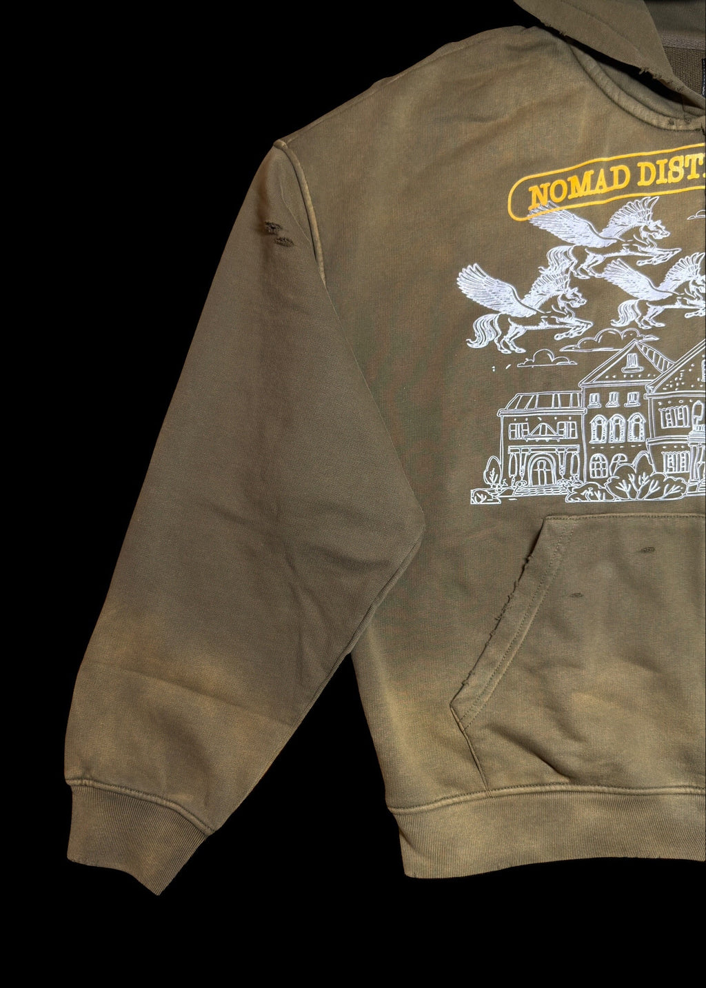 Nomad District Academy Zip Up Hoodie Green