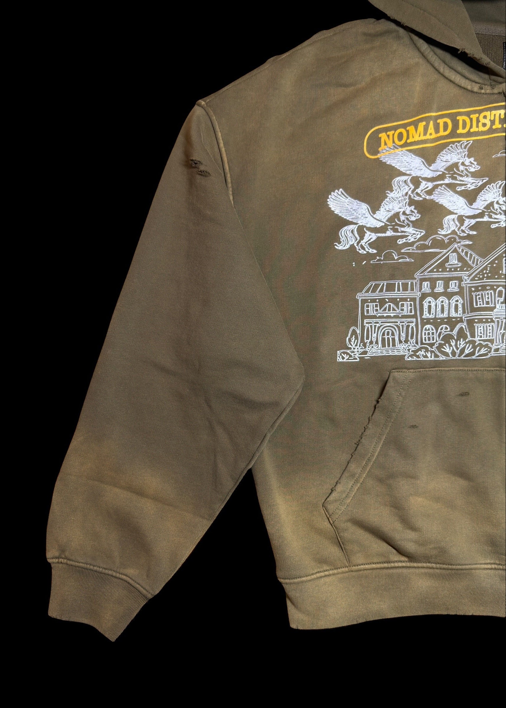 Nomad District Academy Zip Up Hoodie Green