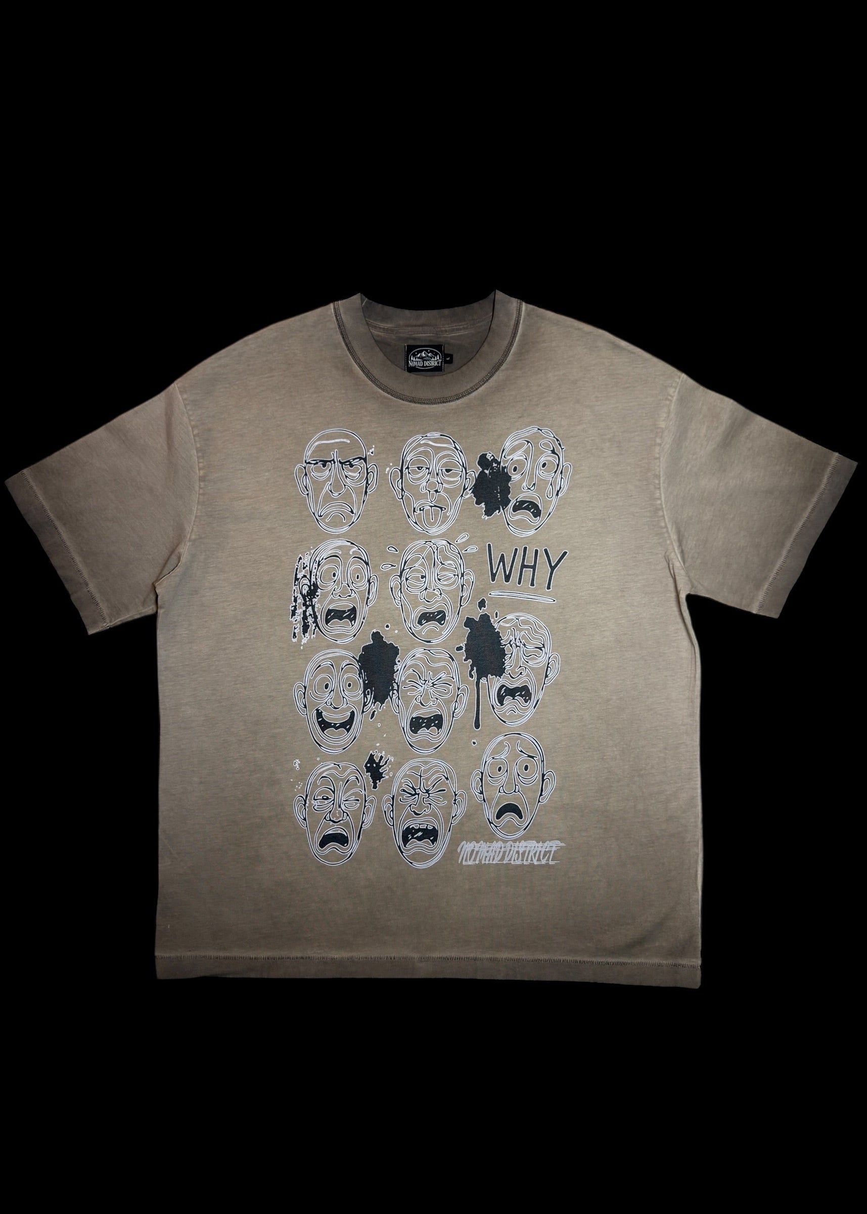 Faces T-shirt (Coffee Brown)