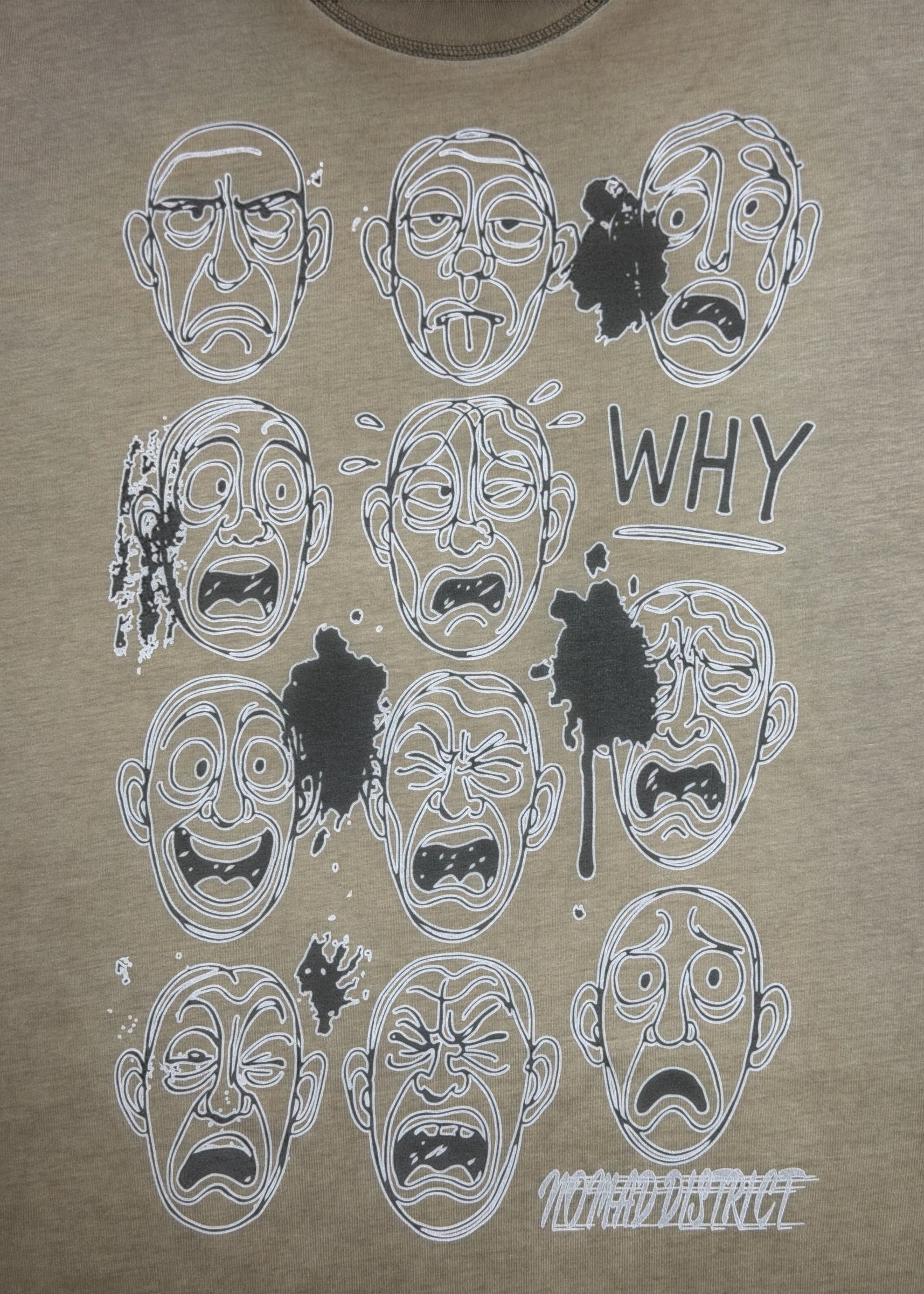Faces T-shirt (Coffee Brown)