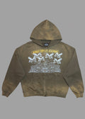 Nomad District Academy Zip Up Hoodie Green