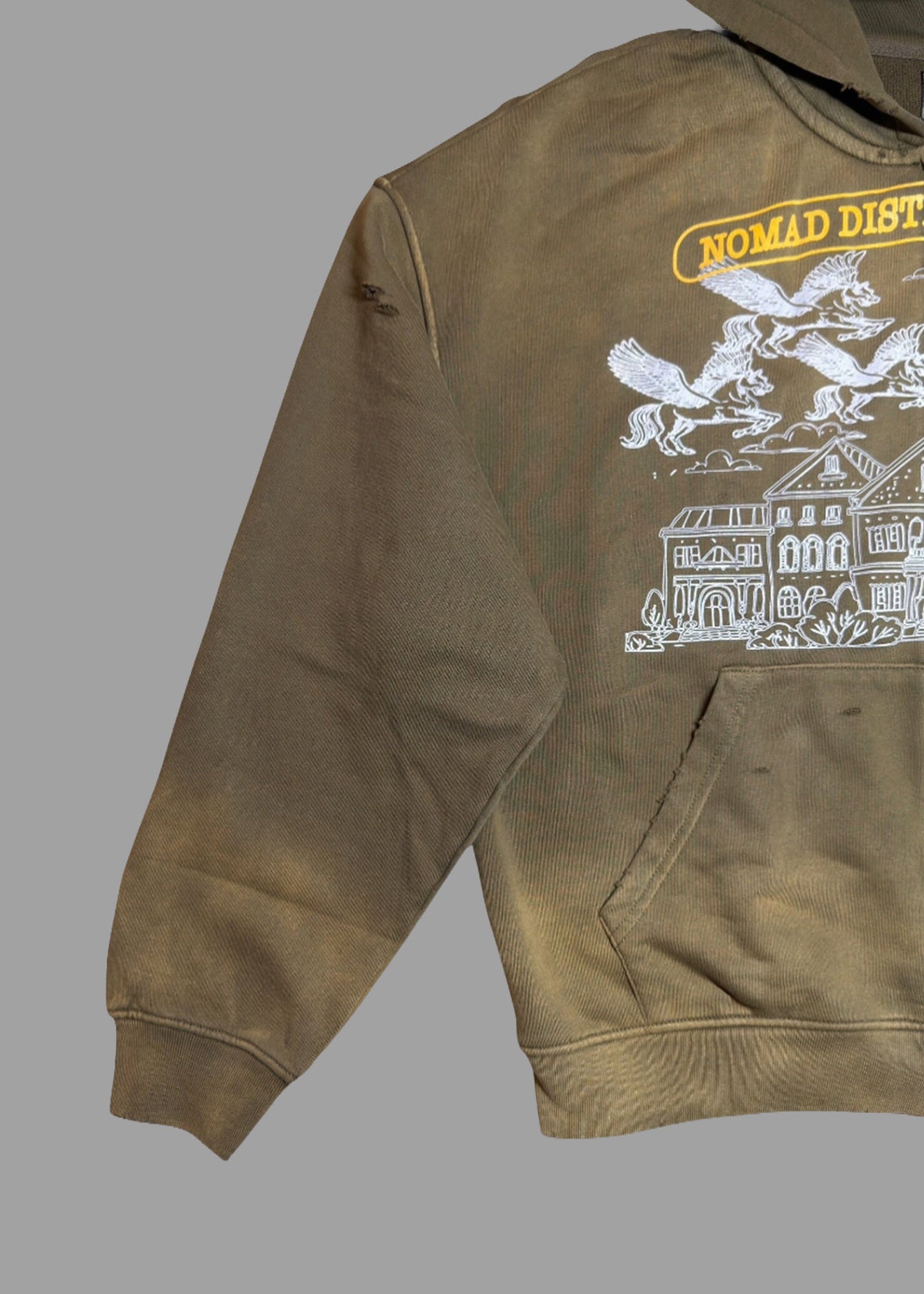 Nomad District Academy Zip Up Hoodie Green